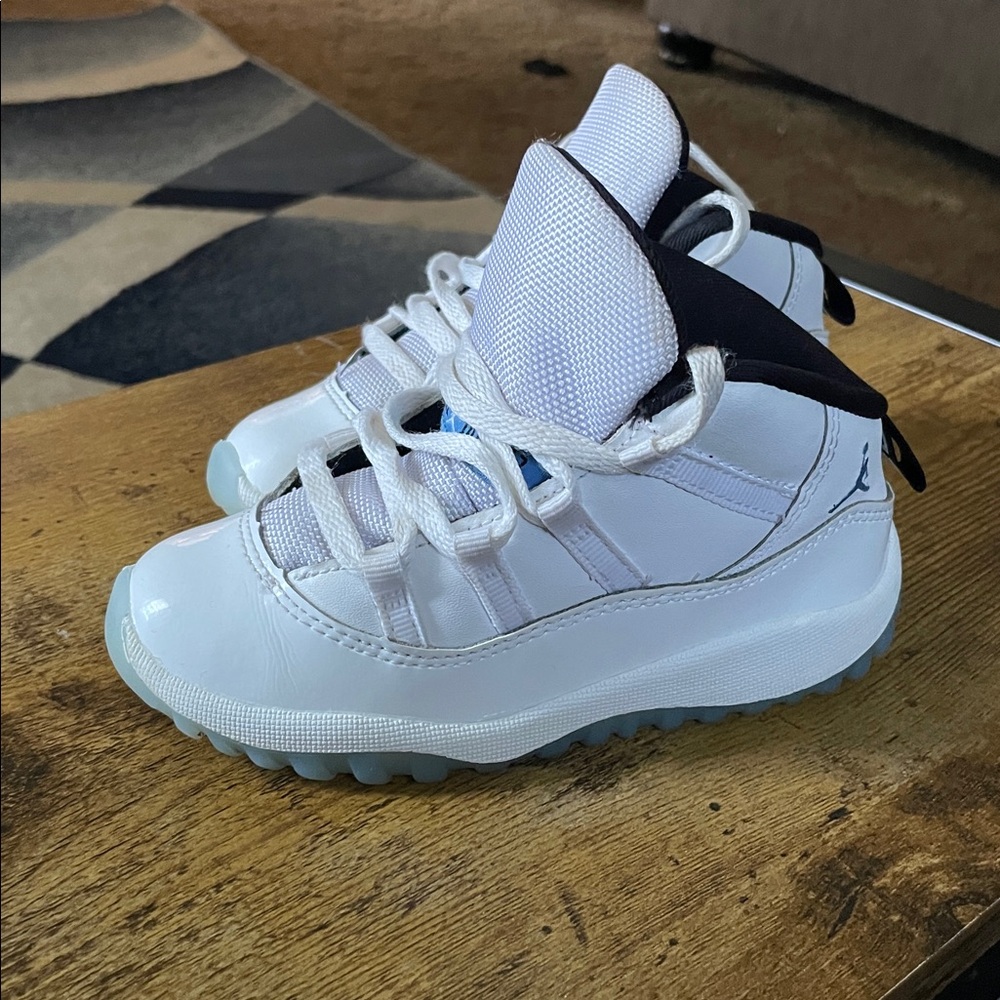 Jordan Kids White and Black Sneakers